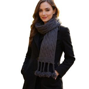 9696 Women's Knit Scarf Winter Neck Warm Long Ribbed Thick Scarves Fashion